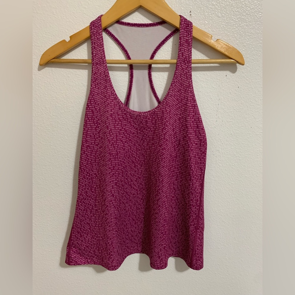 Lululemon racerback tank top-pink!